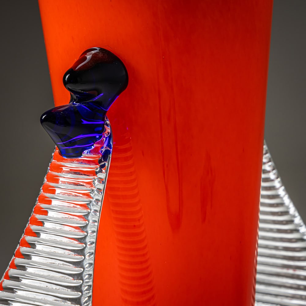 B.A.G. Series Red and Blue Vase from Barovier & Toso - 8