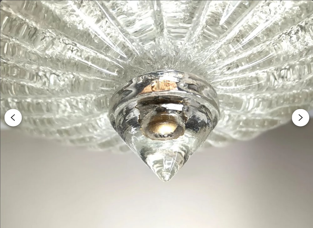 Ceiling Light in Murano Glass from Barovier & Toso - 6