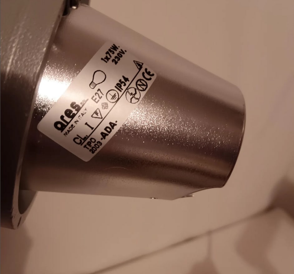 Vintage Wall Light in Aluminum, 1980s - 2