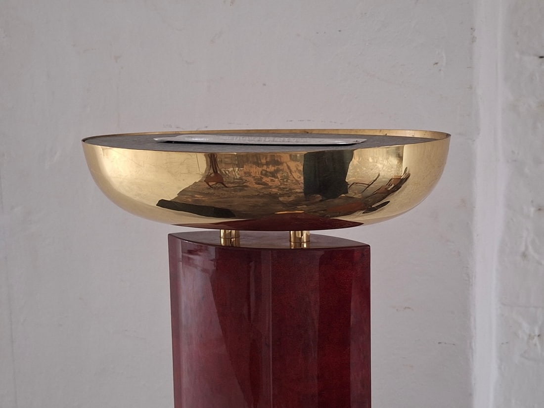 Model 2591 Floor Lamp in Parchment from Aldo Tura - 10