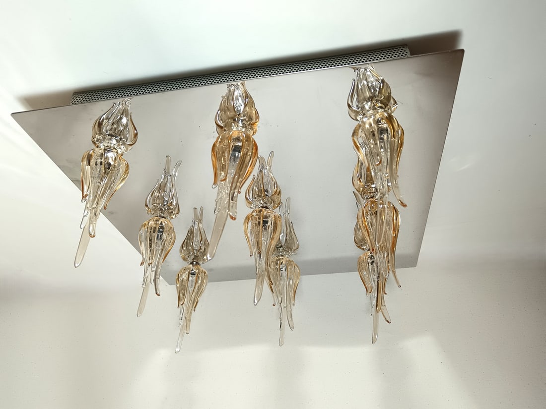 Murano Tulip Glass Ceiling Light by Aureliano Toso - 4