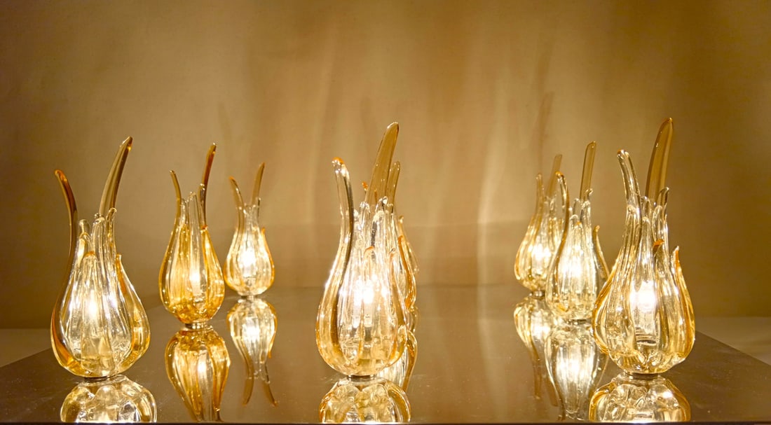 Murano Tulip Glass Ceiling Light by Aureliano Toso - 7