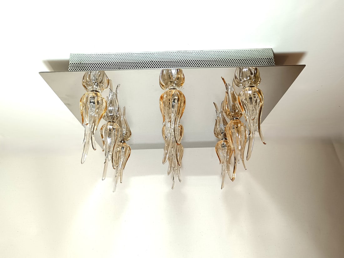 Murano Tulip Glass Ceiling Light by Aureliano Toso - 8