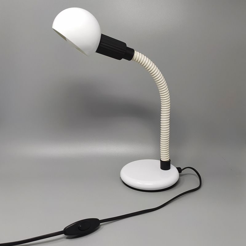 White Table Lamp from Veneta Lumi, Italy, 1970s - 2
