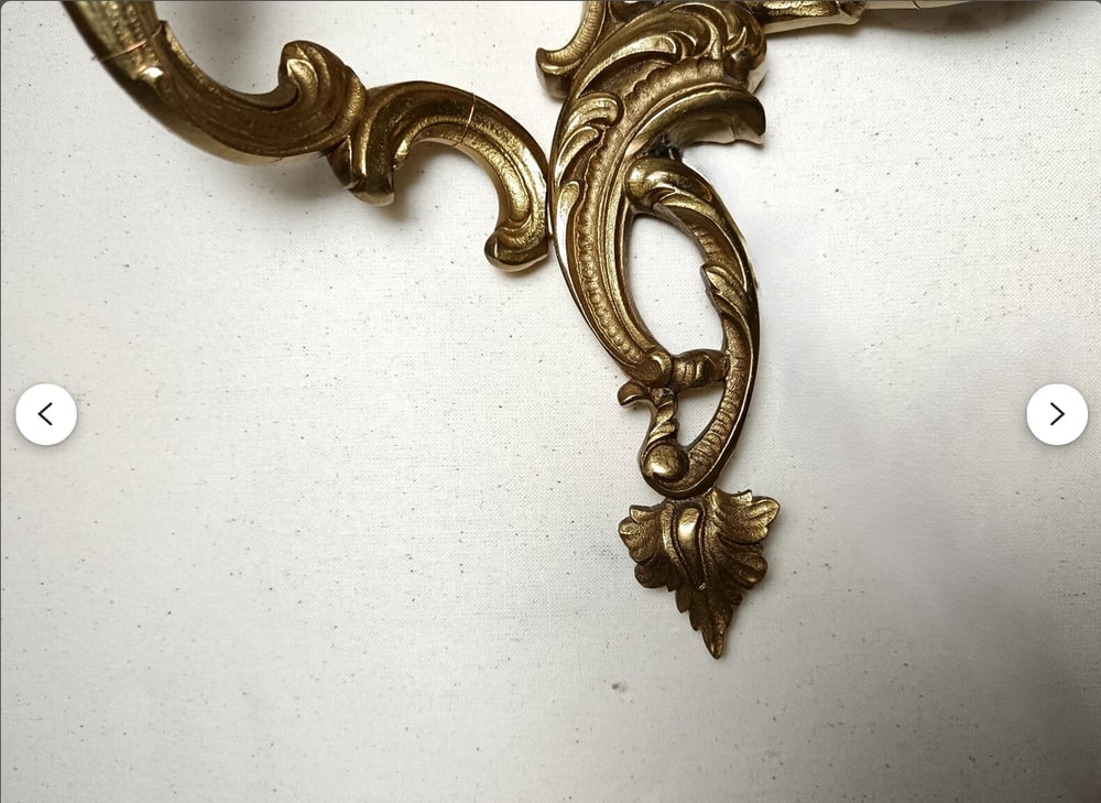 Wall Lights in Gilded Bronze, 1960s, Set of 2 - 2