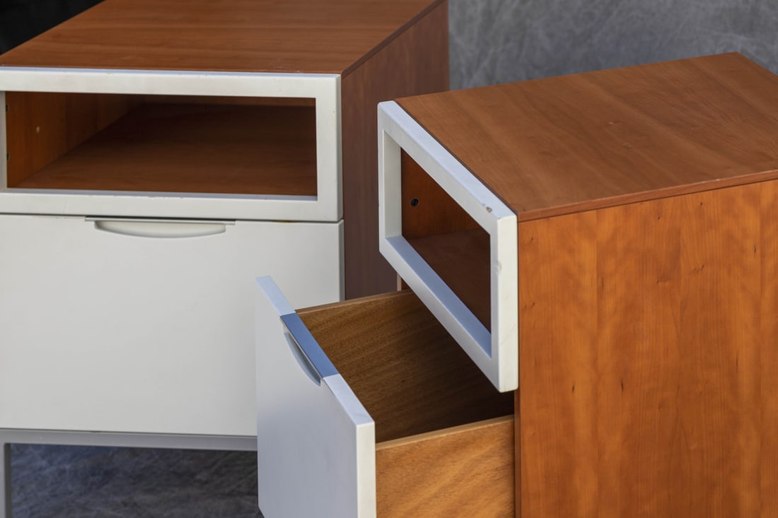 Vintage Nightstands in Wood, Set of 2 - 10