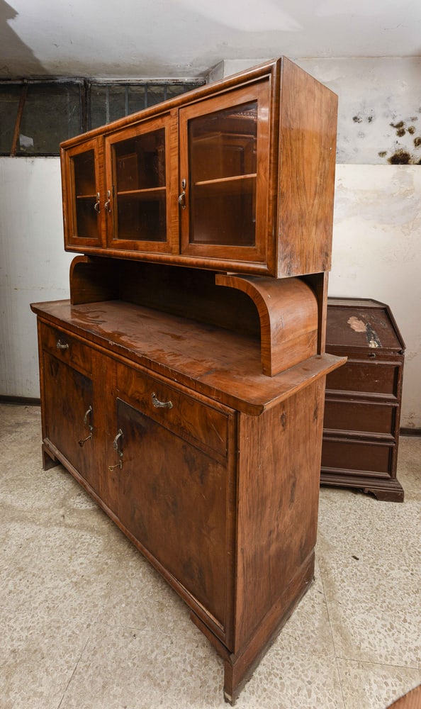 Sideboard with Raised Showcase, 1940s - 3