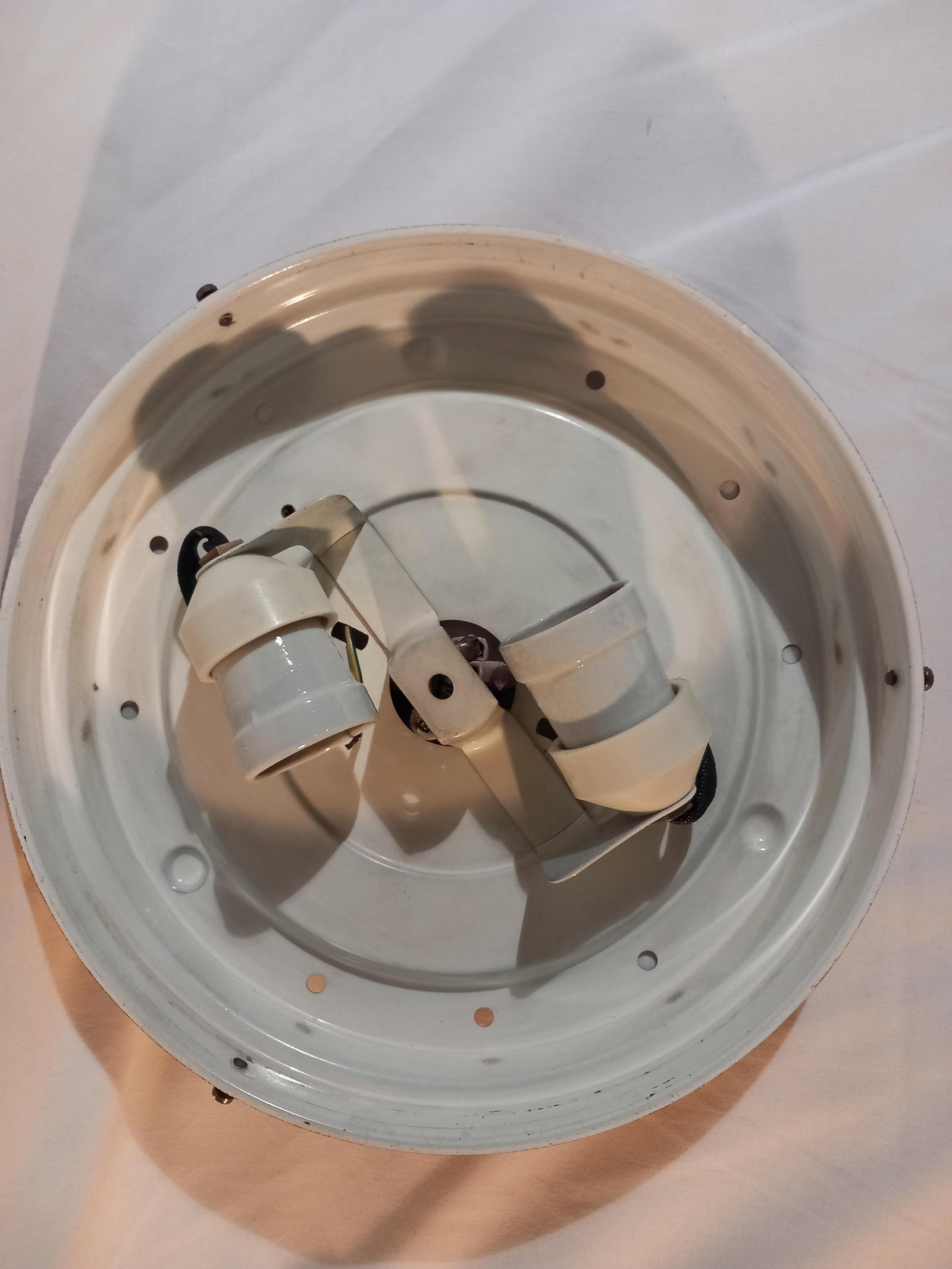 Vintage Ceiling Light with Glass Shade, 1970s - 10