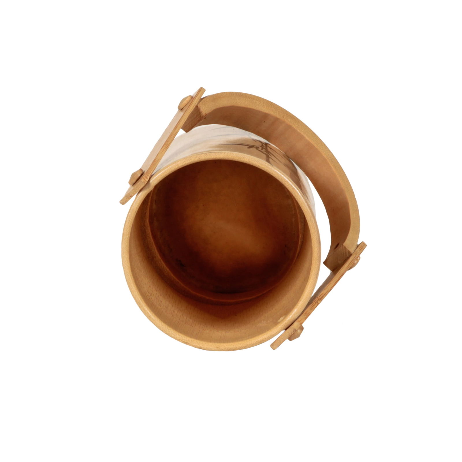 Bamboo Glasses and Bottle Holder Set, 1970s, Set of 6 - 7