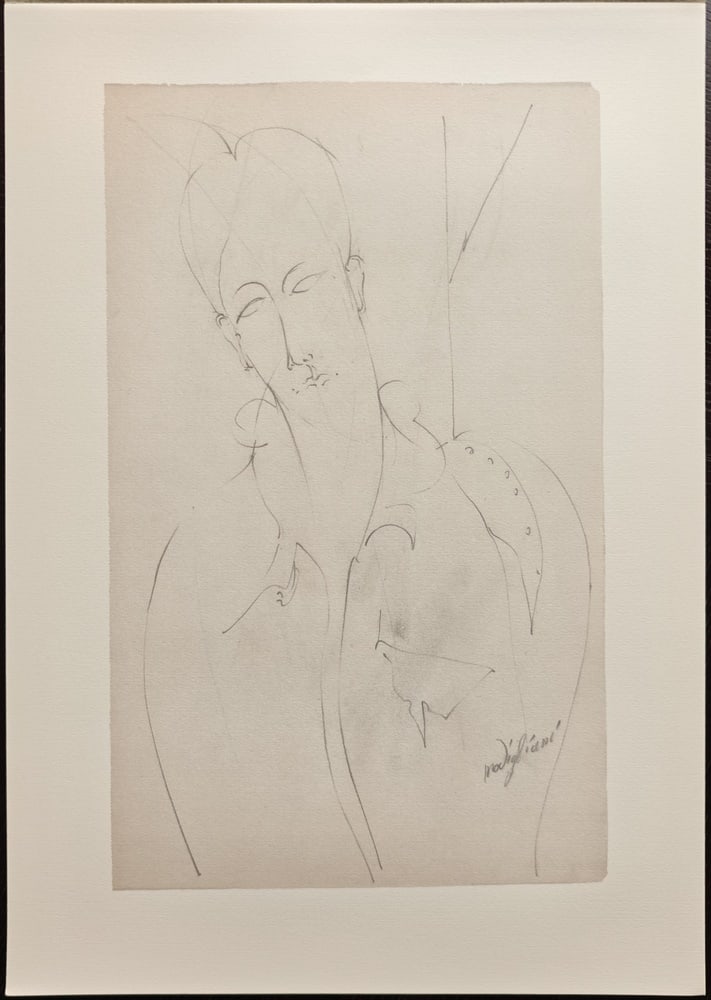 A. Modigliani, Lunia, Lithograph: Amedeo Modigliani (1884-1920)LuniaLithograph on paperPaper especially produced for this edition by Cartiera Milani, Fabriano, ItalyYear of ideation: 1918Year of printing: 1989Size: 52 x 37 cmSigned