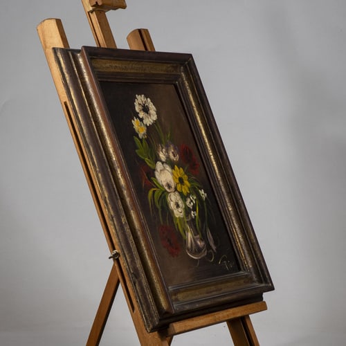 Still Life with Flowers, 20th Century, Oil, Framed - 2