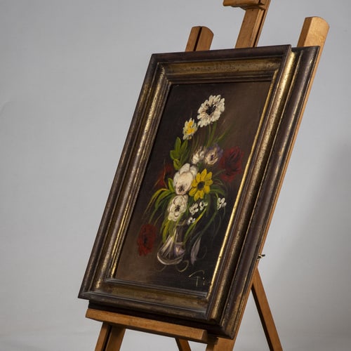 Still Life with Flowers, 20th Century, Oil, Framed - 3