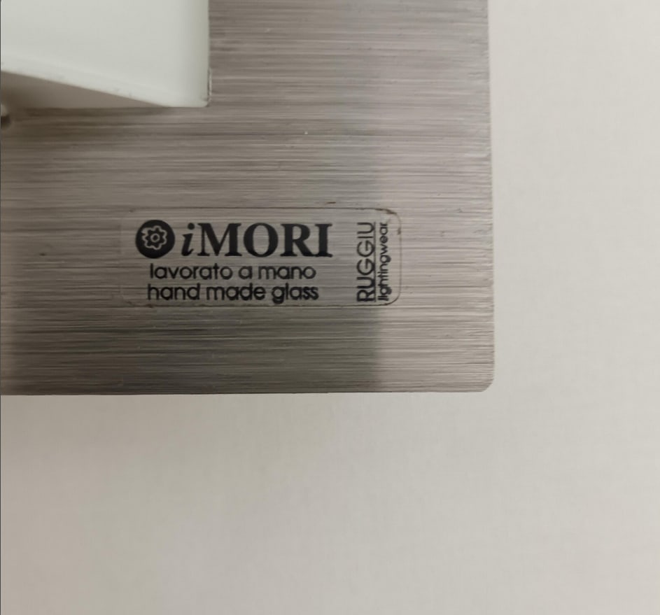 Murano Opaline Glass Wall Light, Ruggiu, Italy - 10