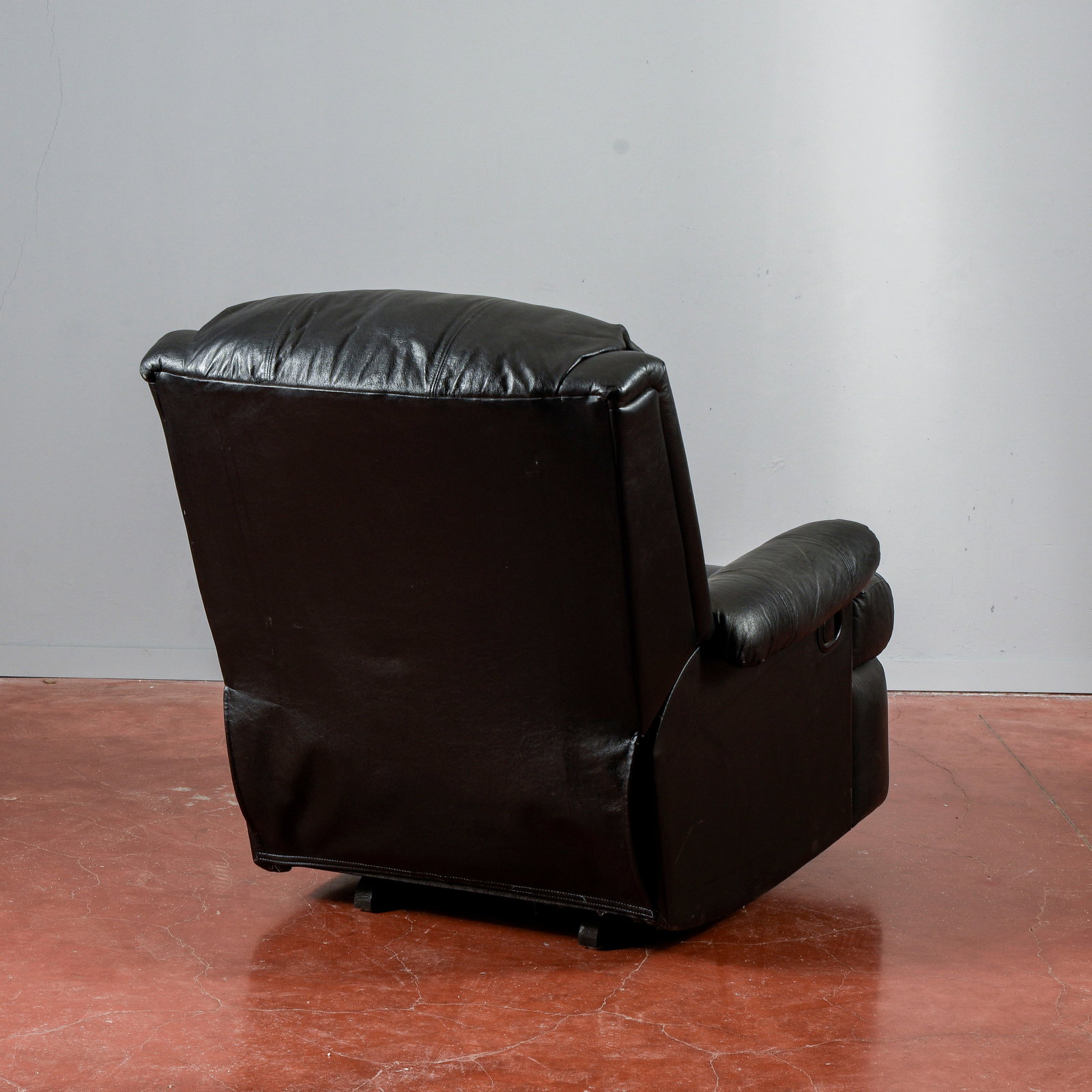 Reclining Black Leather Armchair - 15