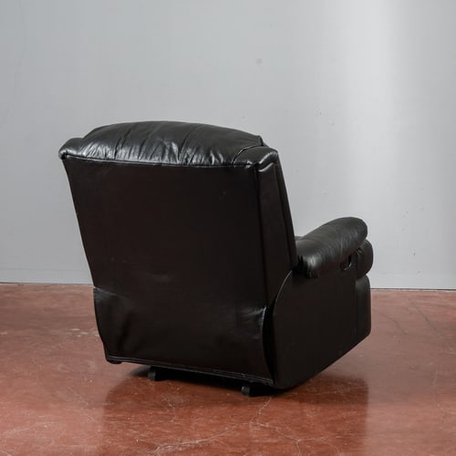 Reclining Black Leather Armchair - 8