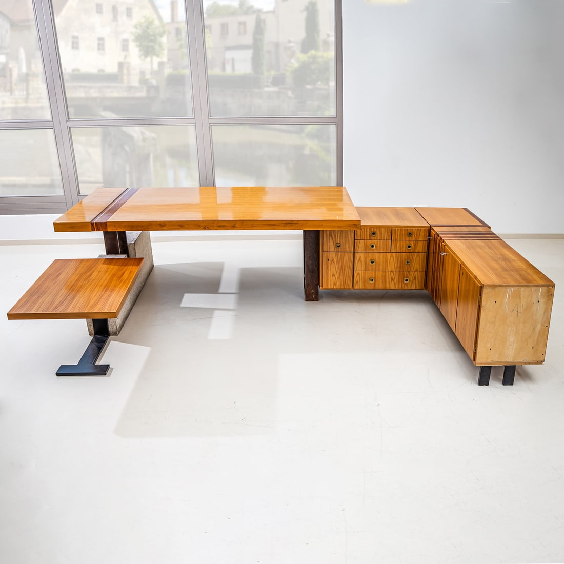 Large U-Shaped Executive Desk, Italy, 1960s - 2