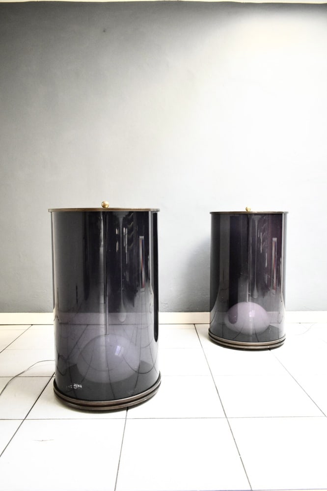 Light Columns in Brass and Acrylic Glass, Set of 2 - 6