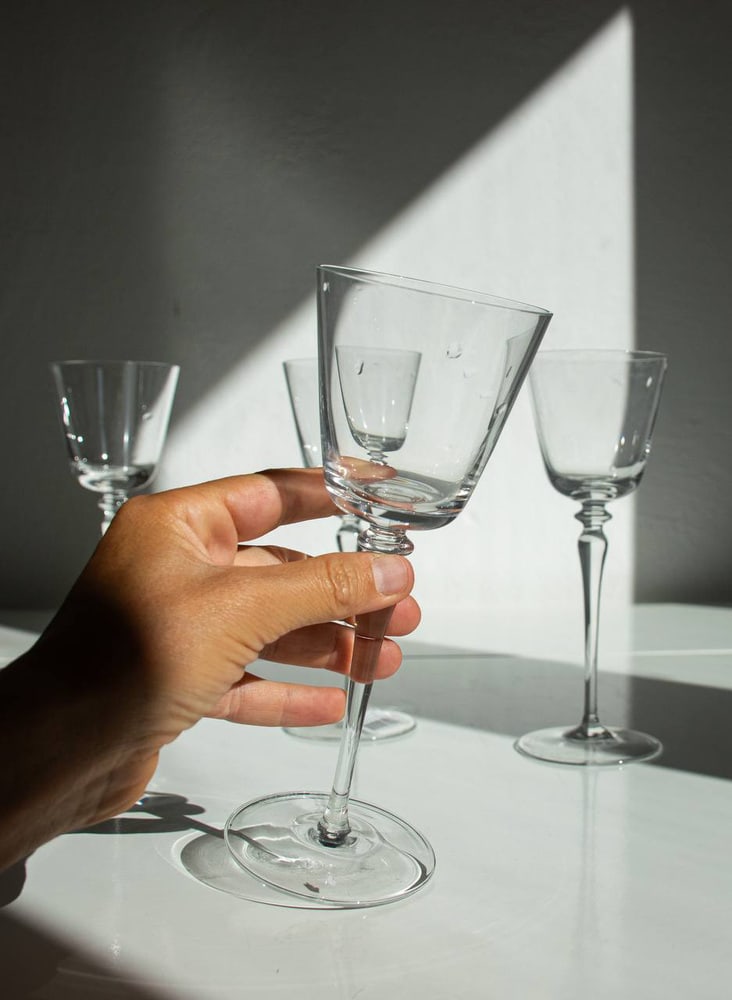 Murano Crystal Glasses by Carlo Moretti, Set of 12 - 8