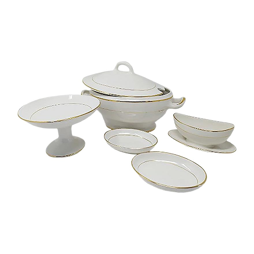 Ceramic Tureen Soup Set from Laveno, Set of 7: Original Astonishing Tureen Soup Set in ceramic (signed ceramic of Laveno). Made in Italy 1950. In perfect condition. Country of Manufacture: Italy Design Period: 1950 to 1959 Production Period: 1950