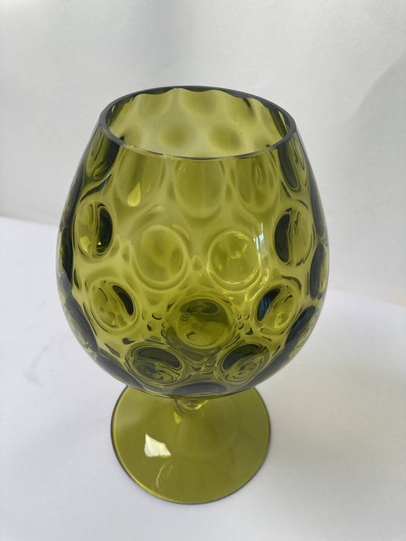 Mid-Century Green Murano Glass Vase - 15