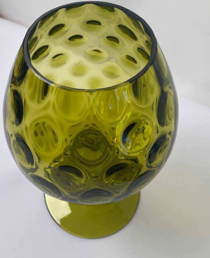 Mid-Century Green Murano Glass Vase - 17