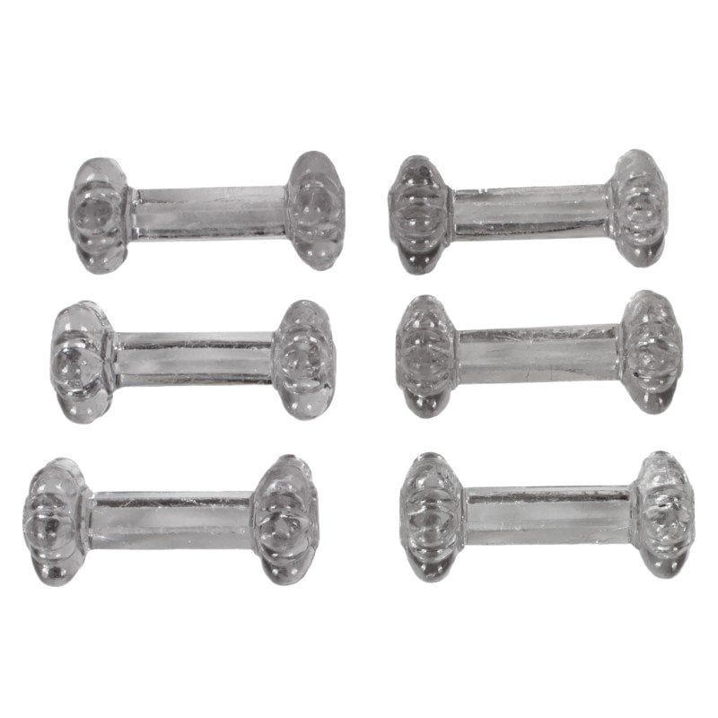 Italian Glass Cutlery Set, 1920s, Set of 6: Group 6 rests glass cutlery machined with an octagonal shape and flower engraved on the side. Italy vintage Art Deco. Country of Manufacture: Italy Design Period: 1920 to 1949 Production Period: 1920