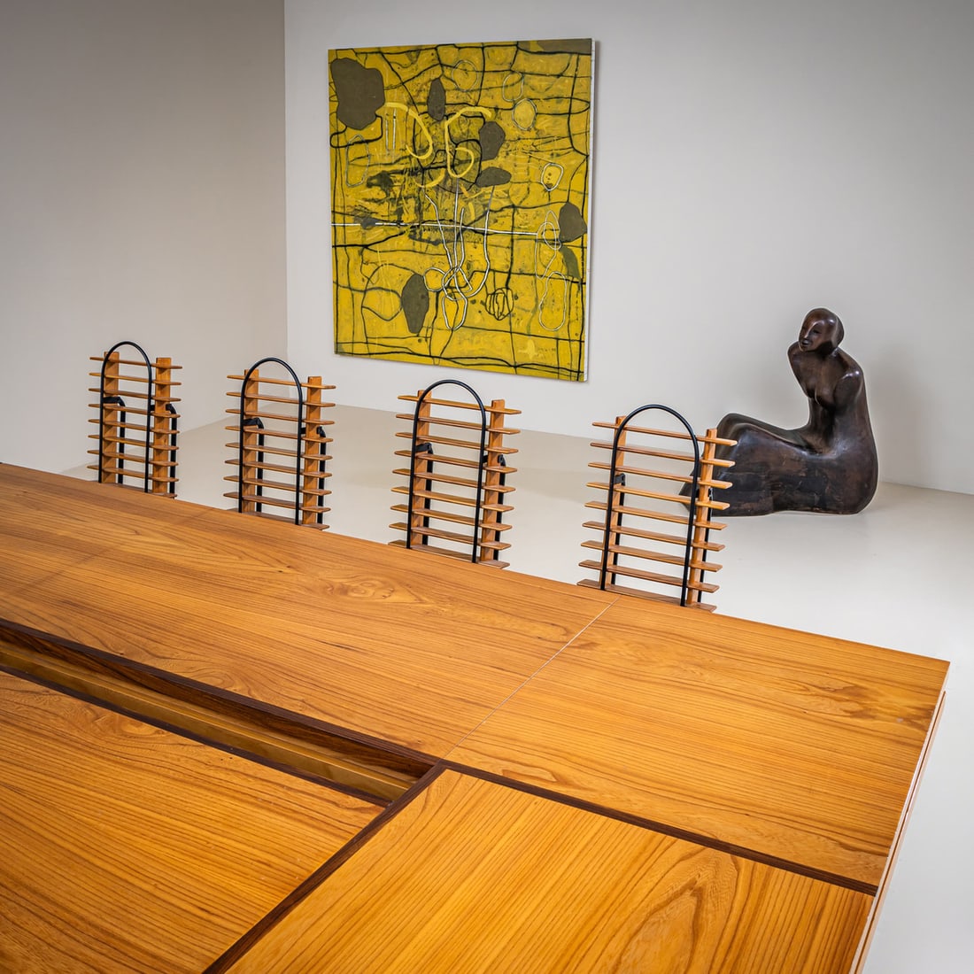 Conference Table with Chairs, Rome, 1960s, Set of 11 - 20