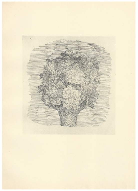 Giorgio Morandi, Zinnias in a Vase, 1957, Lithograph - 8