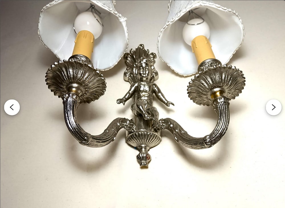 Wall Lights in Silvered Bronze, 1960s, Set of 2 - 10