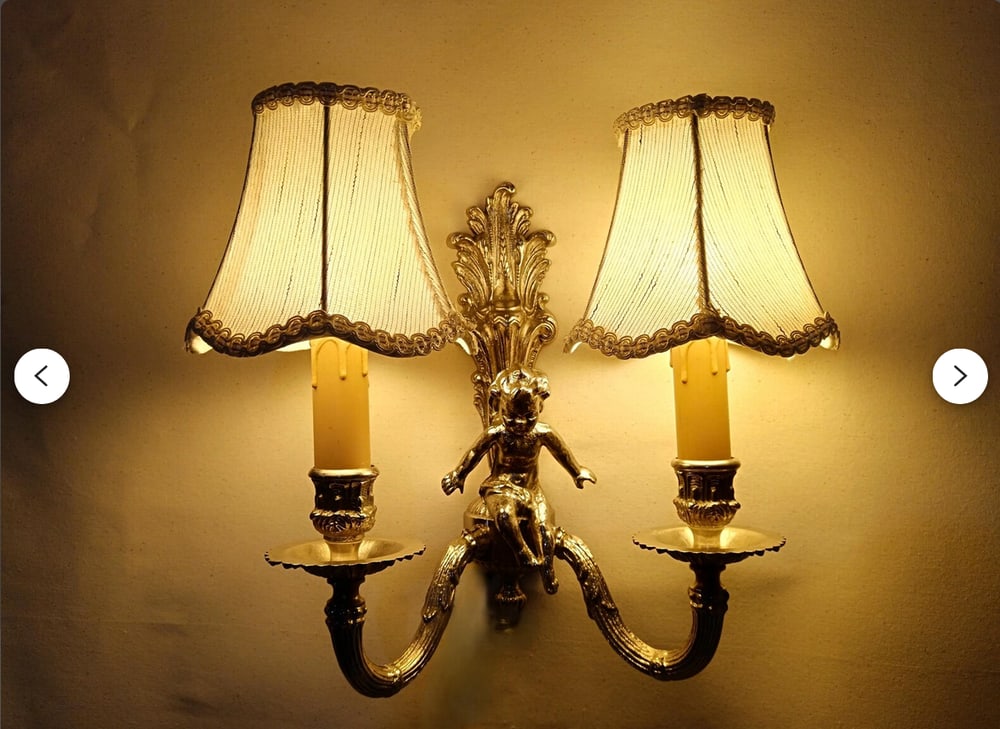 Wall Lights in Silvered Bronze, 1960s, Set of 2 - 12