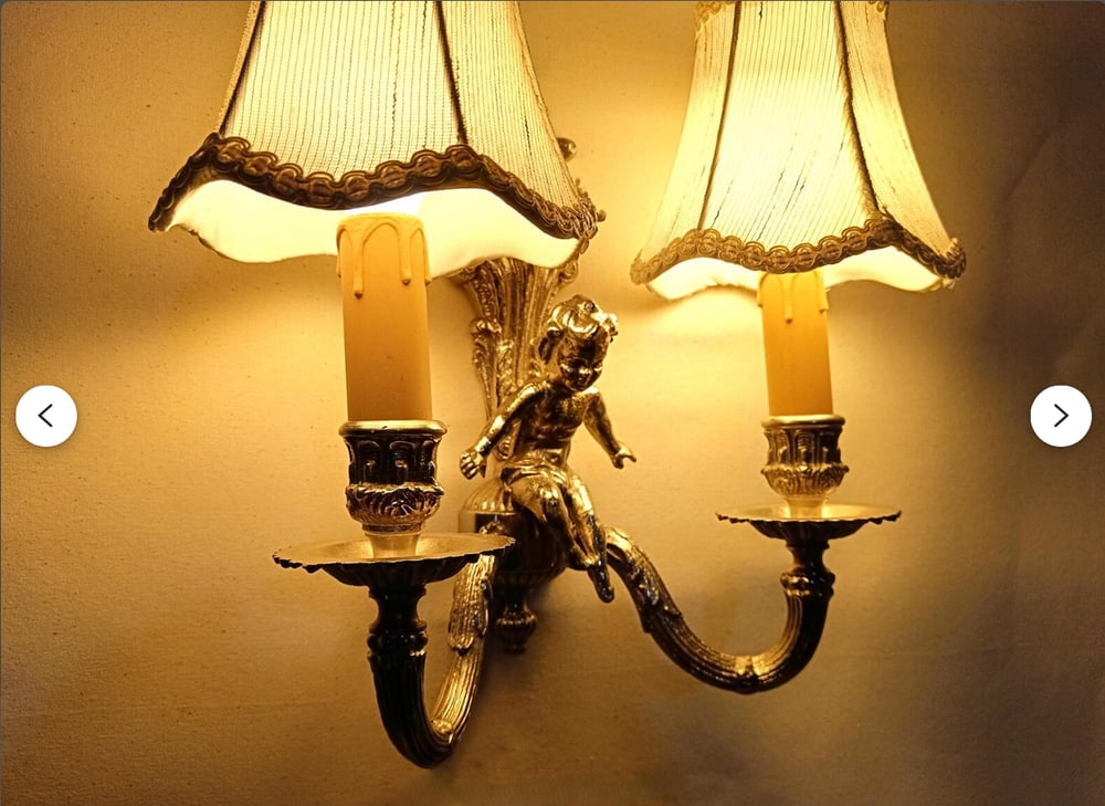 Wall Lights in Silvered Bronze, 1960s, Set of 2 - 14