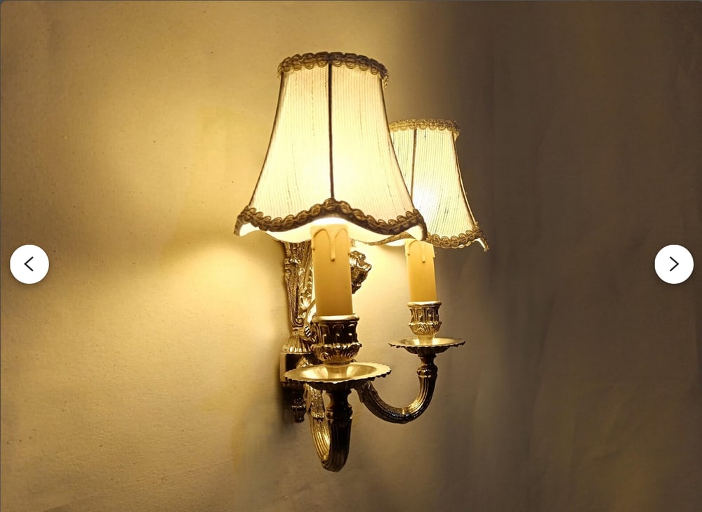 Wall Lights in Silvered Bronze, 1960s, Set of 2 - 2