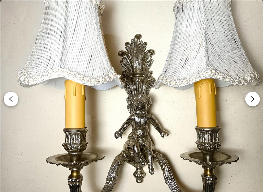 Wall Lights in Silvered Bronze, 1960s, Set of 2 - 3