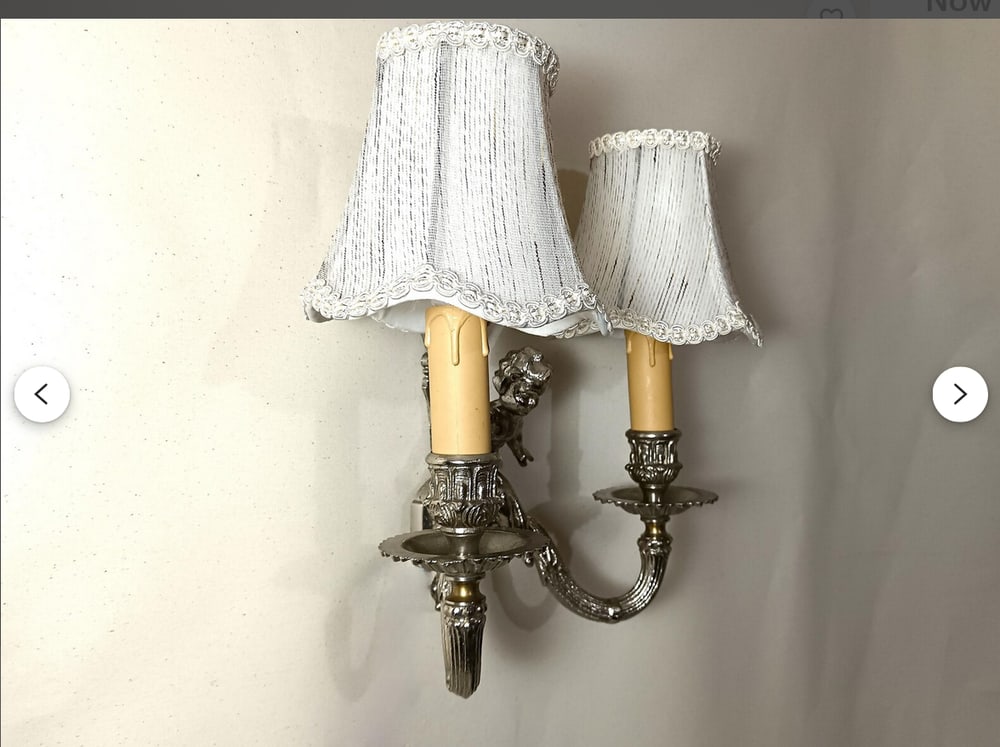 Wall Lights in Silvered Bronze, 1960s, Set of 2 - 9