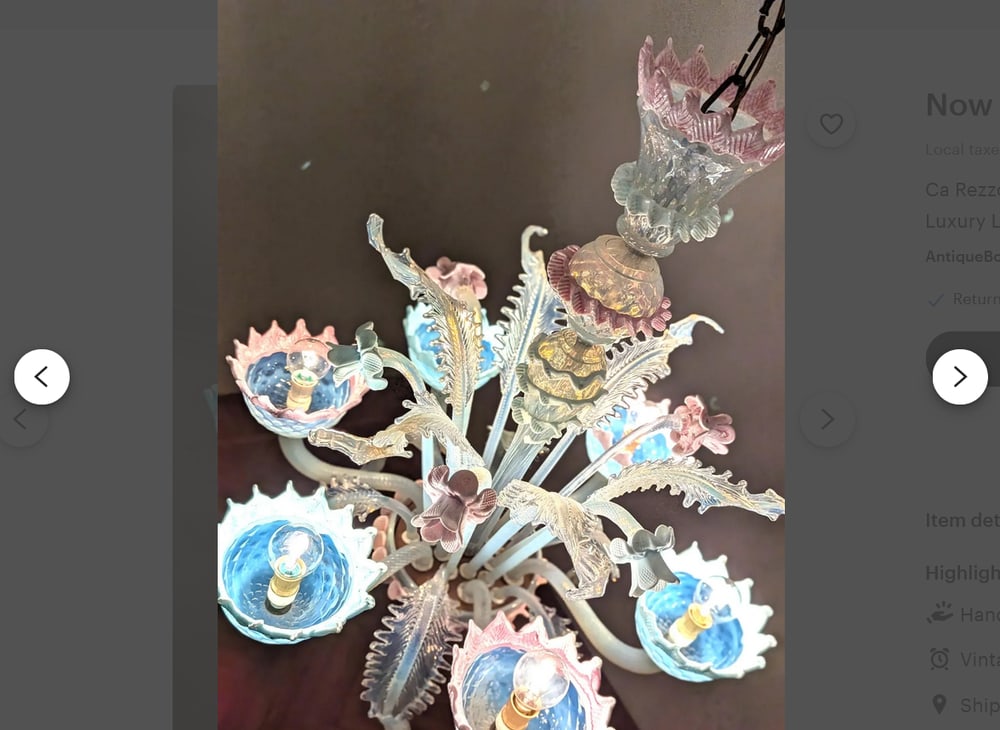 Murano Glass Chandelier from Ca Rezzonico, 1980s - 3