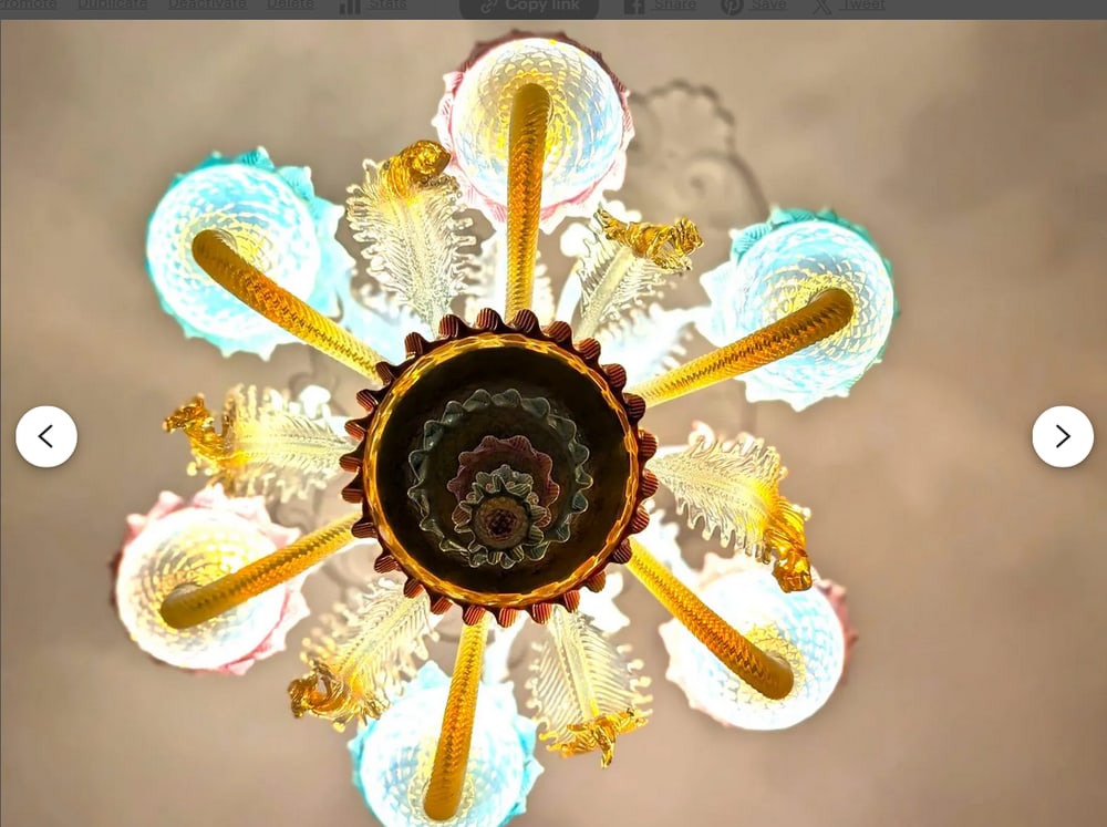 Murano Glass Chandelier from Ca Rezzonico, 1980s - 9