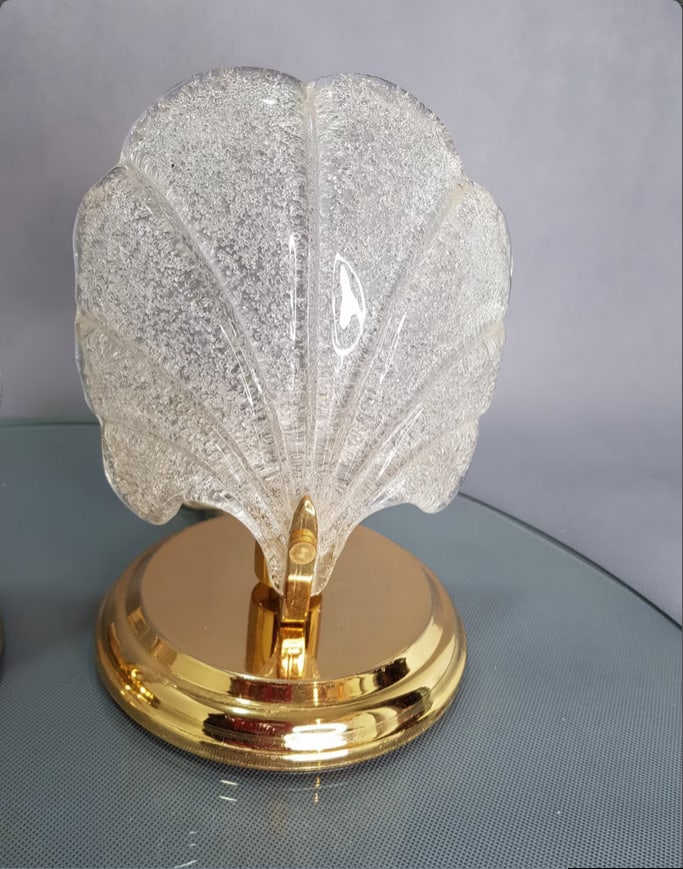 Murano Glass Palm Leaf Lamps by Barovier, Set of 2 - 3