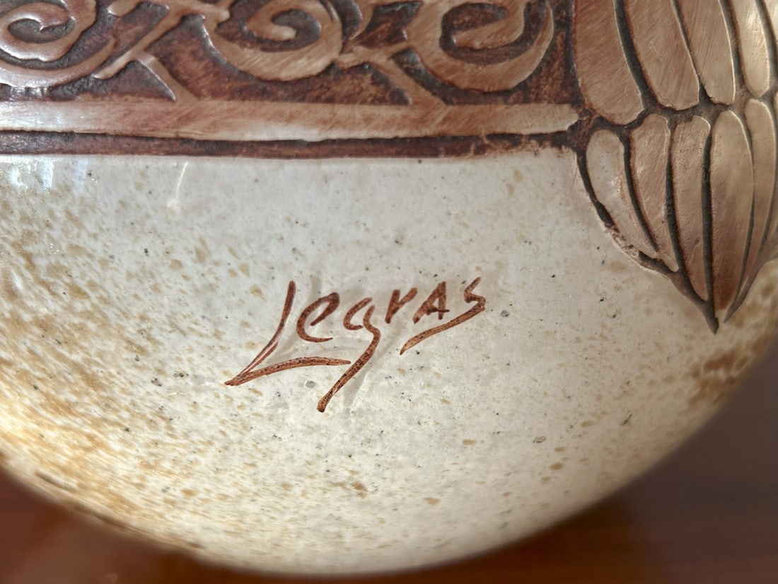 Art Deco Glass Sphere Vase by Legras, 1920s - 10