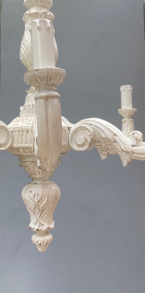 Florence Chandelier in Wood, 1960s - 3