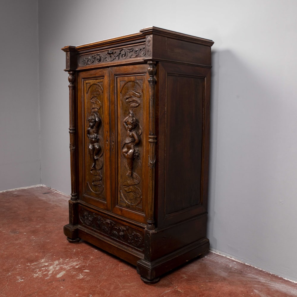Carved Secretaire with Drawers - 10