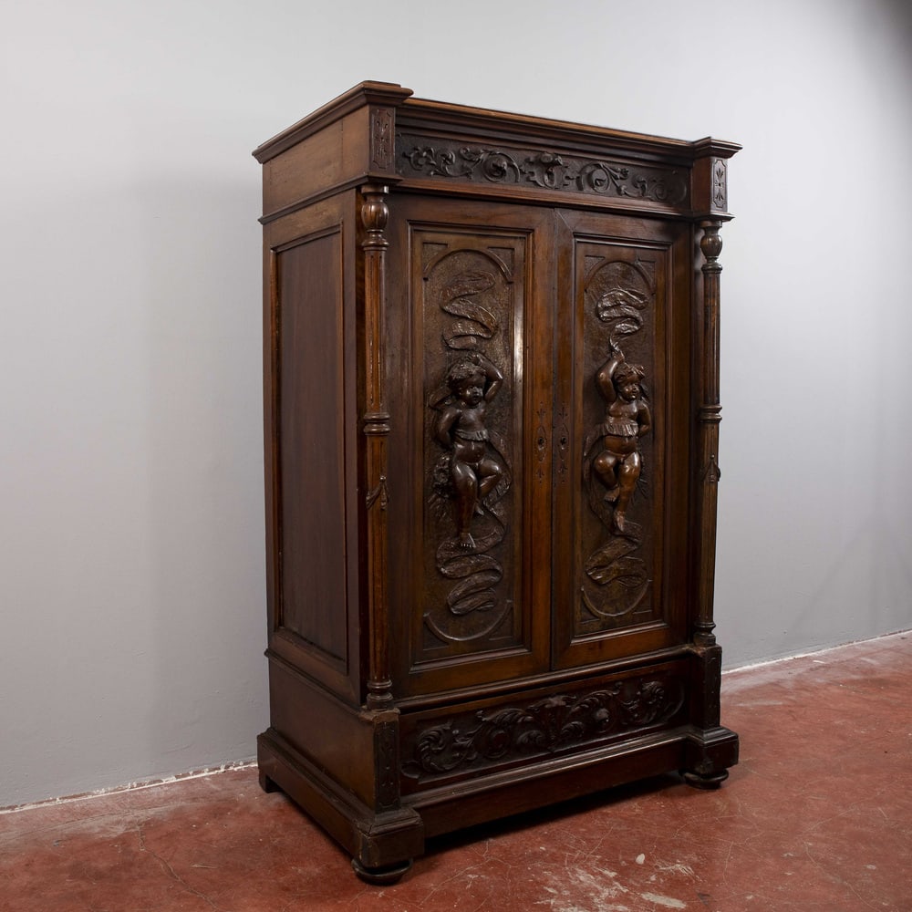 Carved Secretaire with Drawers - 14