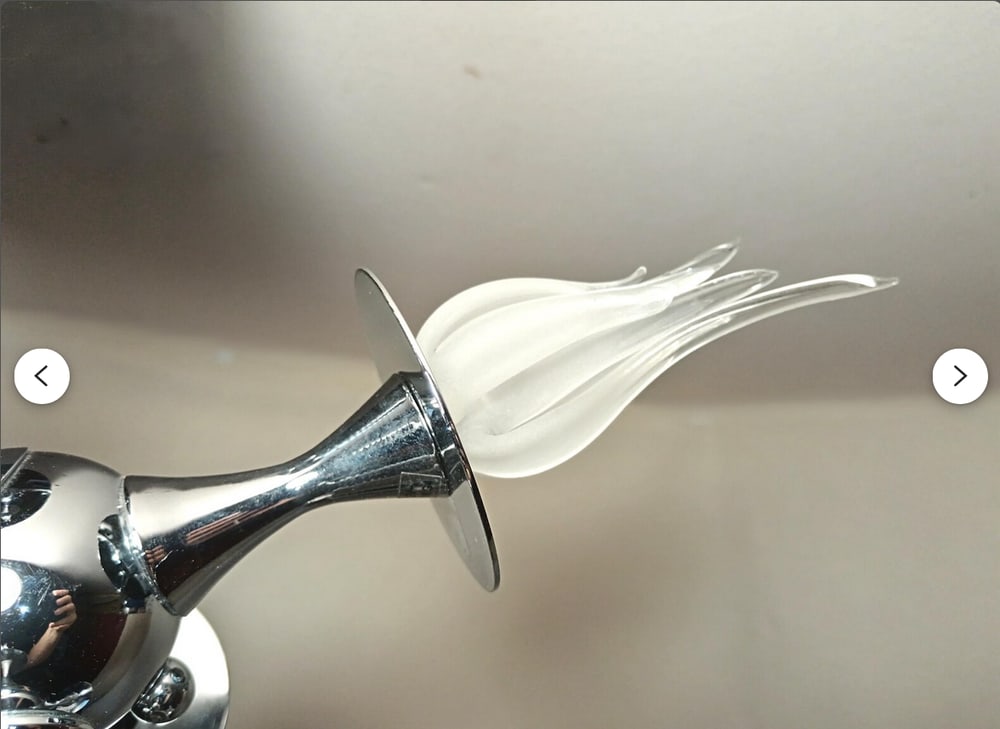 Ceiling Light with Murano Glass by Aureliano Toso - 2