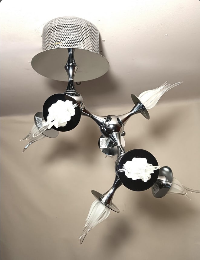 Ceiling Light with Murano Glass by Aureliano Toso - 3
