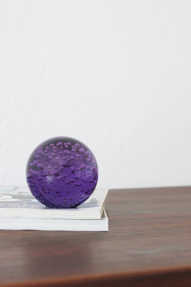 Vintage Italian Purple Paperweight Ball, 1970s - 4