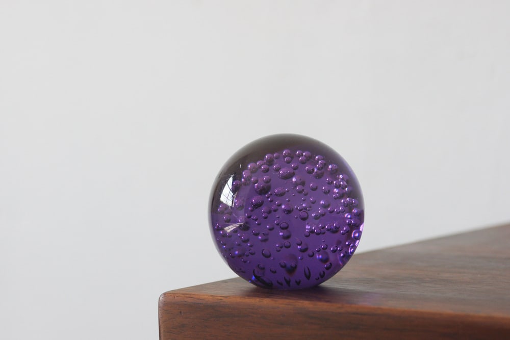 Vintage Italian Purple Paperweight Ball, 1970s - 5