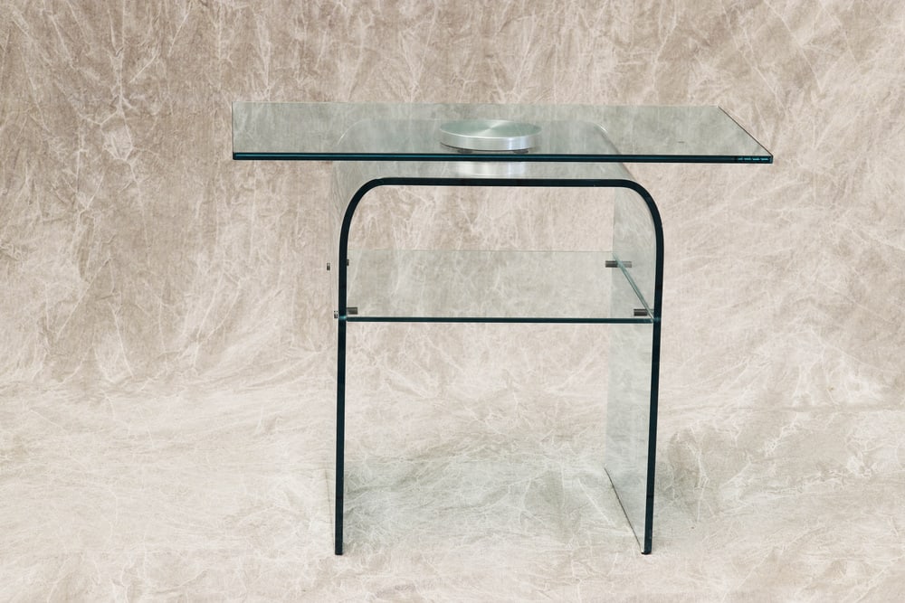 Italian Mobile Table in Crystal from Fiam, 1983 - 7