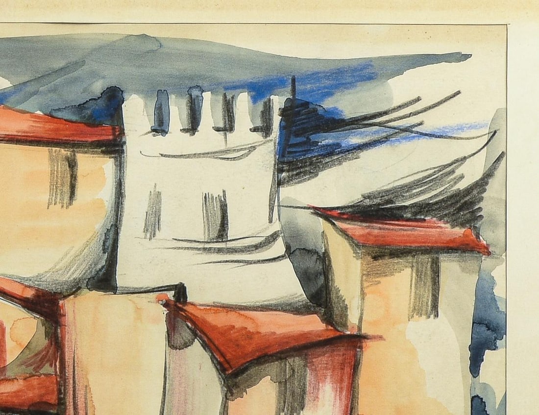 Egidio Zaccheroni, Italy, 1980s, Watercolor, Framed - 4