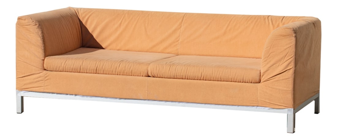 4-Seater Sofa Bed from Bonaldo, 1982: We serve the sofa disassembled in two pieces, part 1: the metal structure, with the mattress base, etc. Piece 2: the perimeter of the sofa and all the upholstered parts, there are four screws and we h