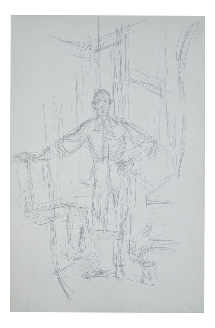 Alberto Giacometti, Portrait of Diego, 1963, Lithograph: Artist: ALBERTO GIACOMETTI (1901-1966), d'aprèsTitle: "Ritratto di Diego" (Portrait of Diego)Year of ideation: 1959Year of print: 1963In the original folderTotal size: 56 x 45 cmLithograph size: