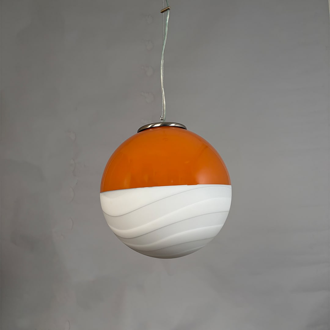 Glass Premium Pendant Light from Mariana Iskra, 1980s - 4